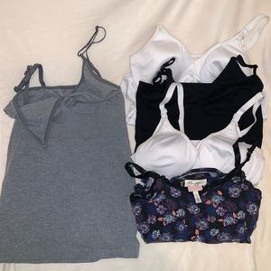 Clip-down nursing tank bundle
